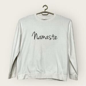 EUC | Just Hoods | Namaste Pullover Sweatshirt | White | XXL